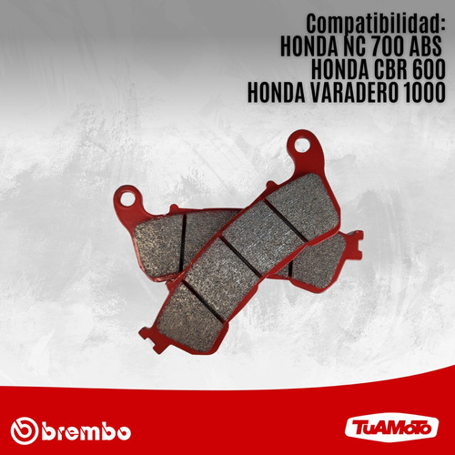 Pastillas De Freno Delanteras Brembo P/ Honda Nc 700 1 Cal.