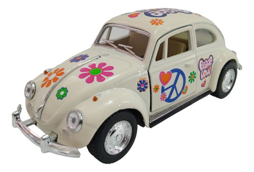 Volkswagen Beetle 1967 Peace & Love A Escala 1:32 Kinsmart_4