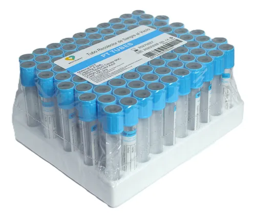 Tubo Tapa Azul Gradilla X 100 Plasma Citrato De Sodio 9nc