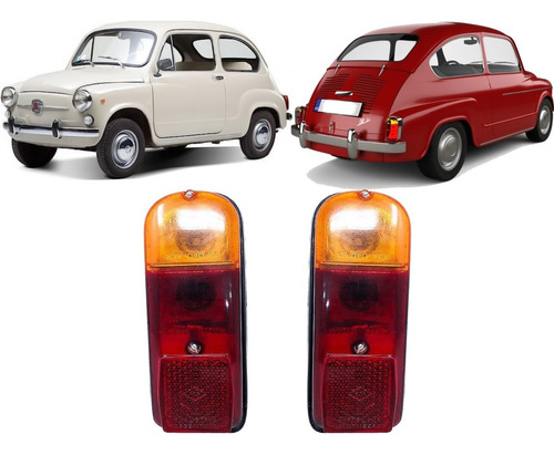 Juego De Faros Traseros Fiat 600