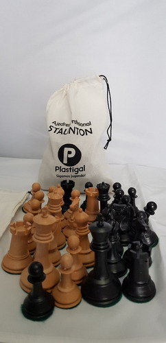 Imagen 2 de 5 de Juego Ajedrez Staunton Profesional-bolsa Deluxe Sin Tablero