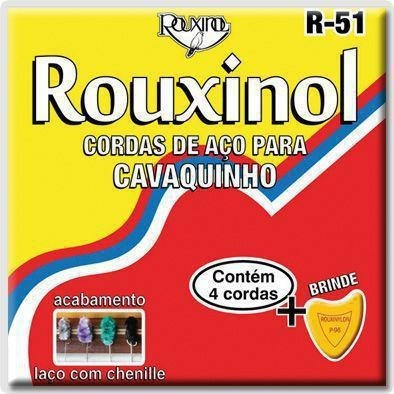 Encordoamento Cavaquinho Cordas De Aço Rouxinol Com Chenile