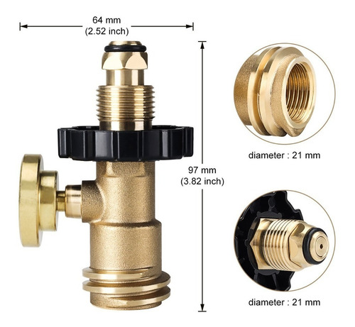 Imagen 8 de 9 de Medidor Adaptador Para Tanque De Gas Pol Mexicano