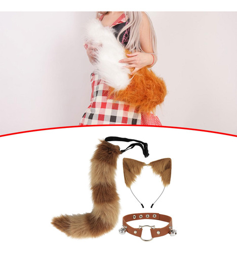 Conjunto De Orejas, Collar Y Cola, Disfraz Para Actuación