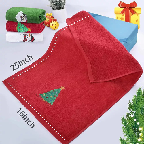 Juego De 3 Toallas De Baño Navideñas Grandes, 38 X 61