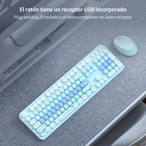 Set De Teclado Y Ratón Mofii St En Azul