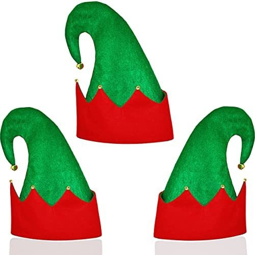 4e De La Novedad Conjunto De 3 Navidad Santa Elf Gorras De F