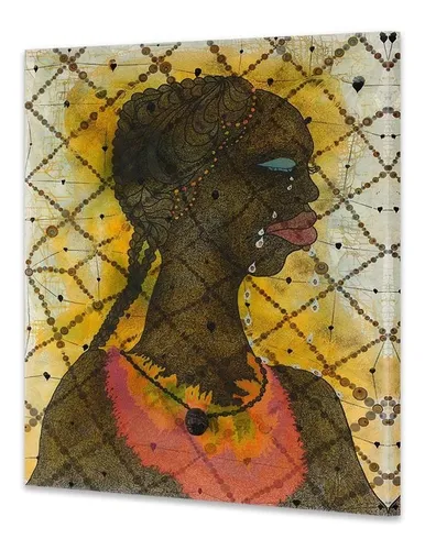 Cuadro Canvas No Woman No Cry Chris Ofili 45x60 M Y C