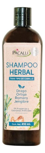 Shampoo Herbal Pacalli 2 Pack Con Ingredientes Naturales