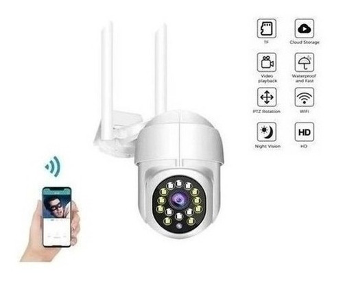 Imagen 7 de 7 de Pack X2 Cámara Infrarrojo Impermeable Wifi Hd 2 Antena Icsee