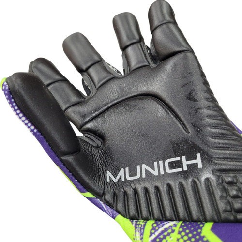 Guante De Arquero Munich Loyalty Profesional Latex Fit Violeta Verde 11