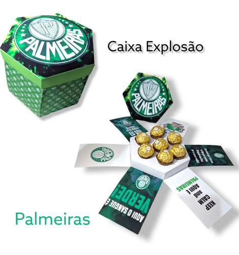 Caixa Explosão Time Palmeiras- Sem Chocolate