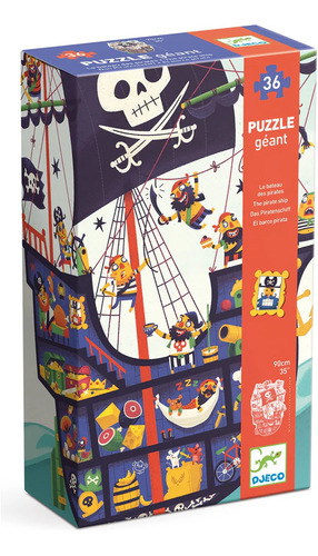 Puzzle Silueta Barco Pirata Djeco 36 Piezas Grandes +4 Años