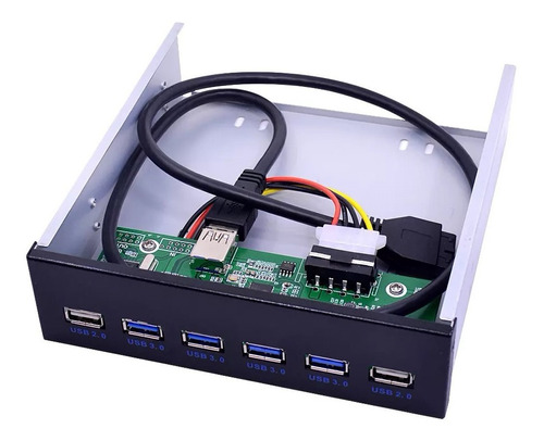 Panel Frontal Pc 4 Usb 3.0 Y 2 Usb 2.0 Gabinete 5.25'' Sata