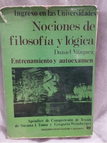 Nociones De Filosofía Y Lógica Daniel Vázquez Libro