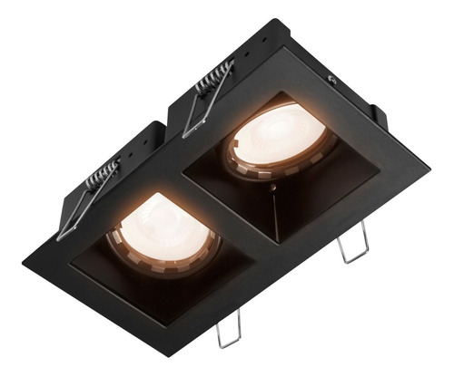 Illux Luminario Empotrable En Techo Cuadrado Doble Th-4231