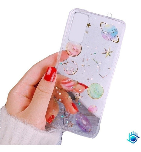 Case Galaxia Samsung Universo Estrellas Mujer Hombre Glitter