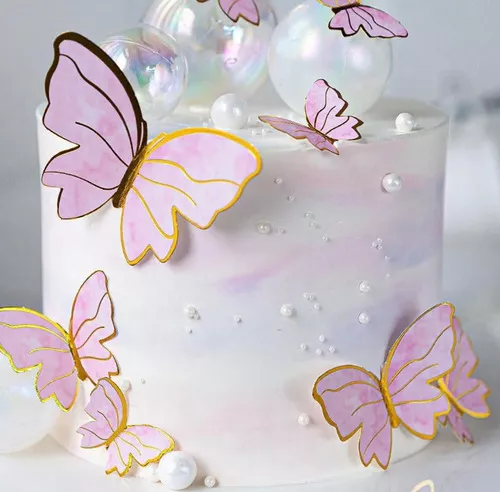 13 peças/conjunto Topper de bolo com decoração de borboleta