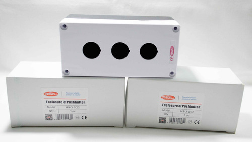 Caja Plastica De 3 Huecos Para Pulsadores Y Pilotos De 22 Mm