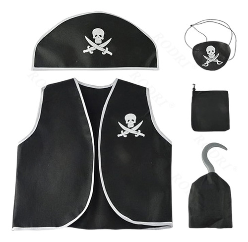 Disfraz De Pirata Kit Completo De Pirata Niño Halloween