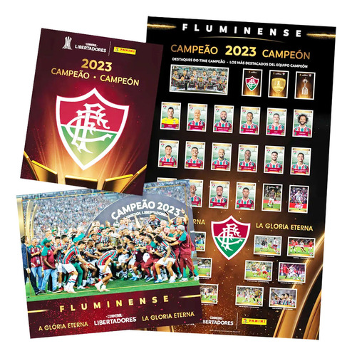 Fluminense Football Club: O Pôster Oficial Conta Com 36 Cromos Para Colecionar, De Equipe Panini. Série Fluminense Editora Panini, Capa Mole Em Português, 2023