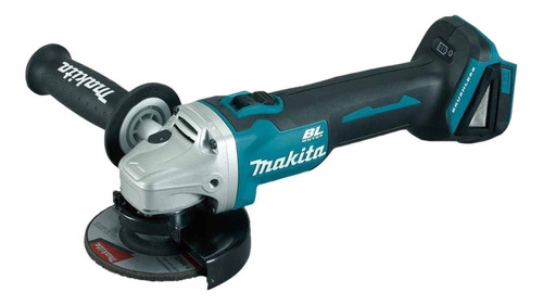 Miniamoladora angular inalámbrica Makita DGA454Z color turquesa + accesorio