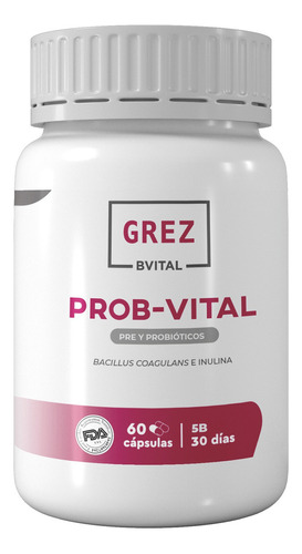 Prob-vital - Probióticos + Prebióticos / 60 Cápsulas Sabor Sin Sabor