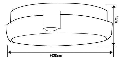 Plafón Led C/sensor 20w St-74 Opalux - Mihaba