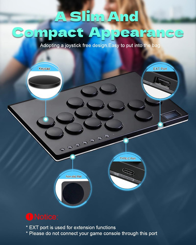 Jzw-shop All Metal Arcade Stick M16, Controlador Arcade De T