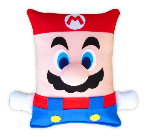 Pelúcia - Almofada Super Mario Bros Artesanal Em Feltro