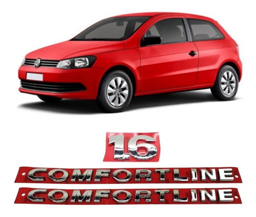 Emblema 1.6 + Laterais Comfortline - Gol G6 - 2013 À 2016