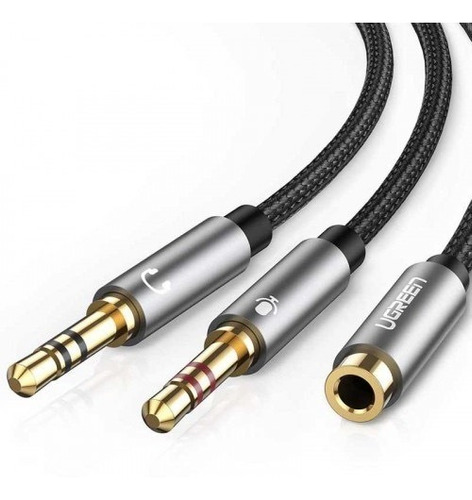 Ugreen Cable Trrs Hembra De Audio A Dos Trs Macho