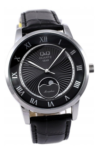 Reloj Qyq Qz10j308y Cuero Para Caballero Fase Lunar