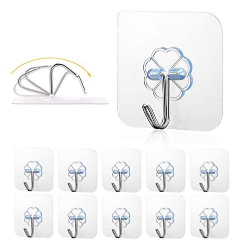 These Sticky Wall Hooks Are Transparent And Thick, Coul...