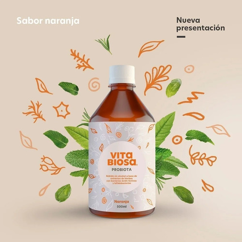 Probiotico Vitabiosa Sabor Naranja Suplemento X 500 Ml