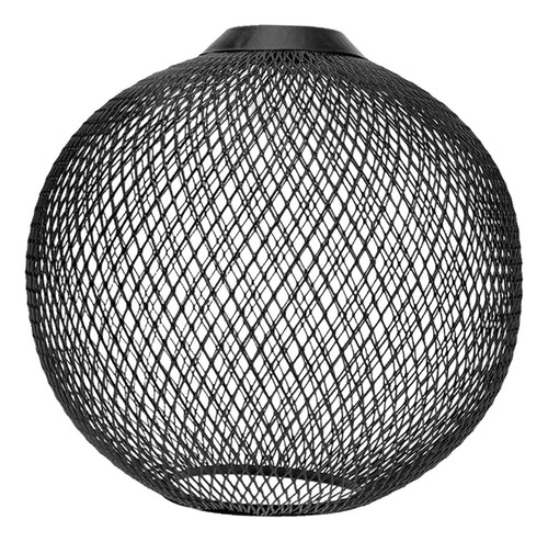 Lámpara Colgante De Metal, Cubierta De Luz Negro Negro