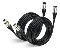 Comprar Ebxya Xlr Cable 25 Pies 2 Paquetes - Cable Premium Dmx Cable