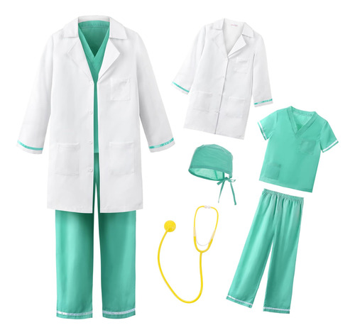 Reliparty Kids Doctor Costume Set Con Gorra Y Accesorios Jue