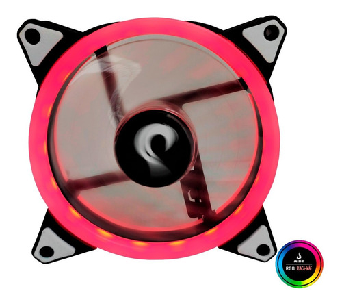 Imagem 4 de 4 de Kit 3 Cooler Fan Rise Mode 120mm Dual Led Rgb Rm-mb-01-12v
