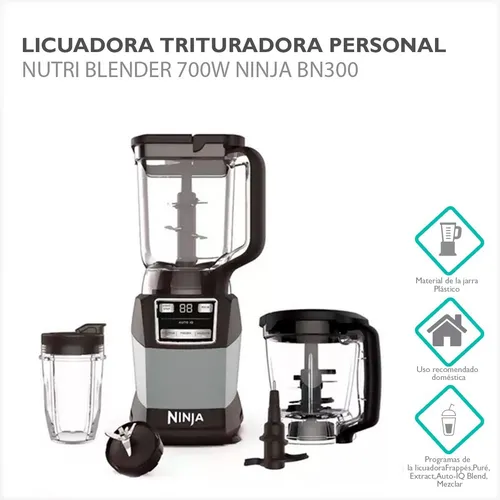 Licuadora Ninja BL493 2.1 L acero inoxidable con vaso de pl stico
