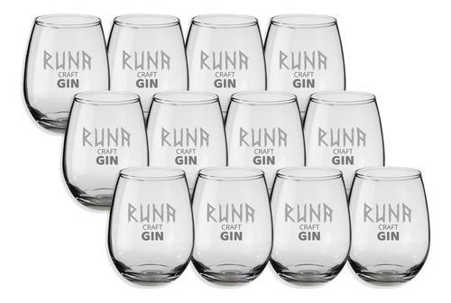 Vaso De Vidrio Transparente Runa Craft Gin 500ml Caja X12u