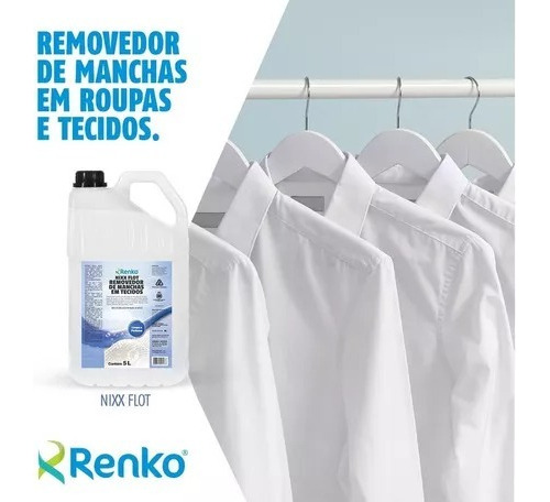 Kit 2 Nixx Flot Removedor De Manchas Em Tecido 5 Litro Renko