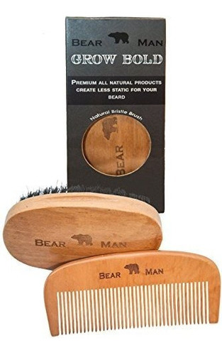 Beard Comb - Kit De Cepillo De Cerdas De Jabali Obsequio De