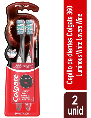 Cepillo De Dientes Colgate Luminous White Lovers X 2und