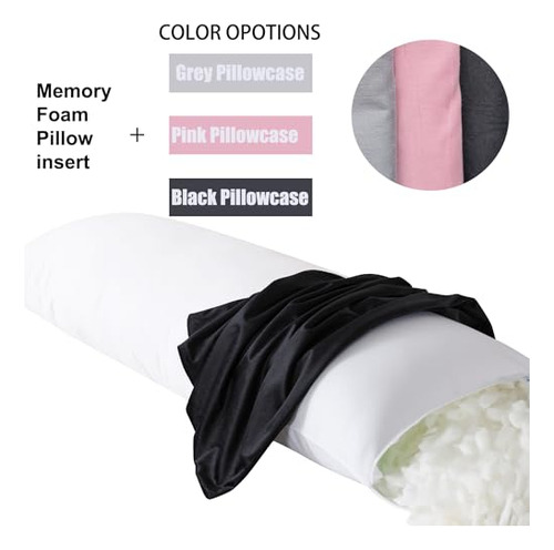 Almohada Corporal Gris Viscoelástica Para Dormir De Lado