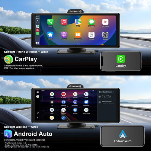 Estéreo Portátil Para Automóvil De 10.26 Pulgadas