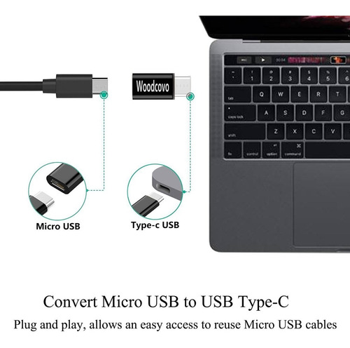 Imagen 7 de 7 de Adaptador - Micro Usb Hembra A Usb-c Macho