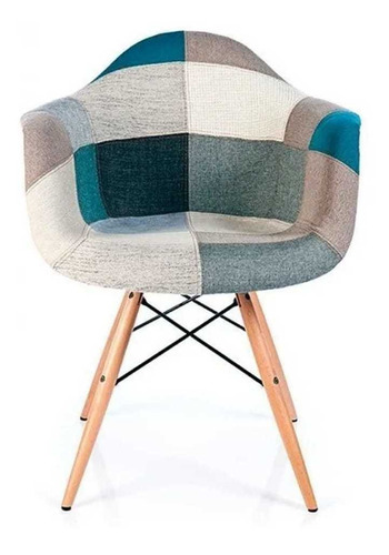 Butaca Eames Patchwork Celeste