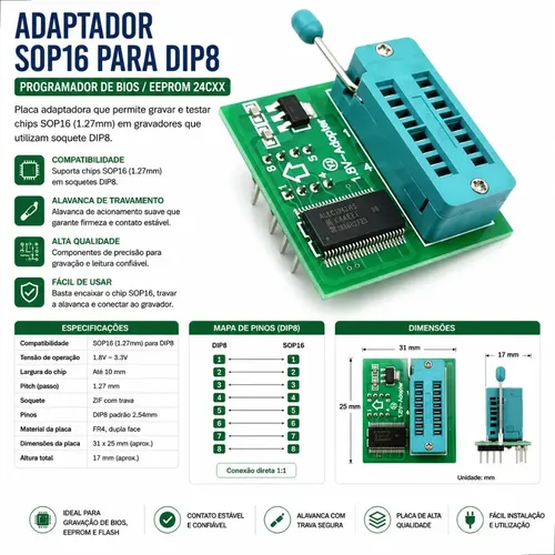 1,8V Flash NAND Bios Programmer Adapter CH341A – IoT powered by