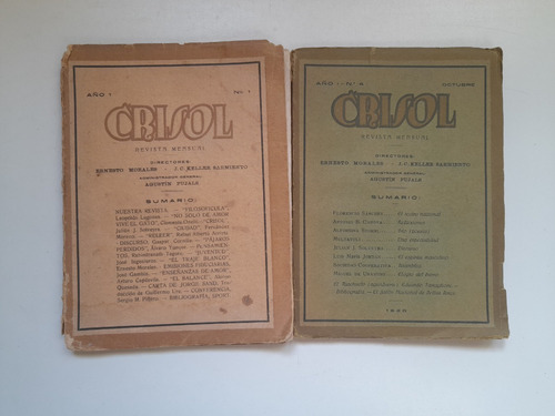 Revistas Crisol Numero 1 Y 4 - 1920